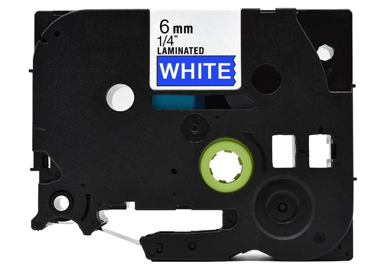 white on blue Смешанные 30 цветов 6 мм ленты этикеток совместимые Brother p-touch принтеры tze-211 tz211 tz-211 tz tze211 ленты этикеток для ptouch 6 мм - Цвет: white on blue