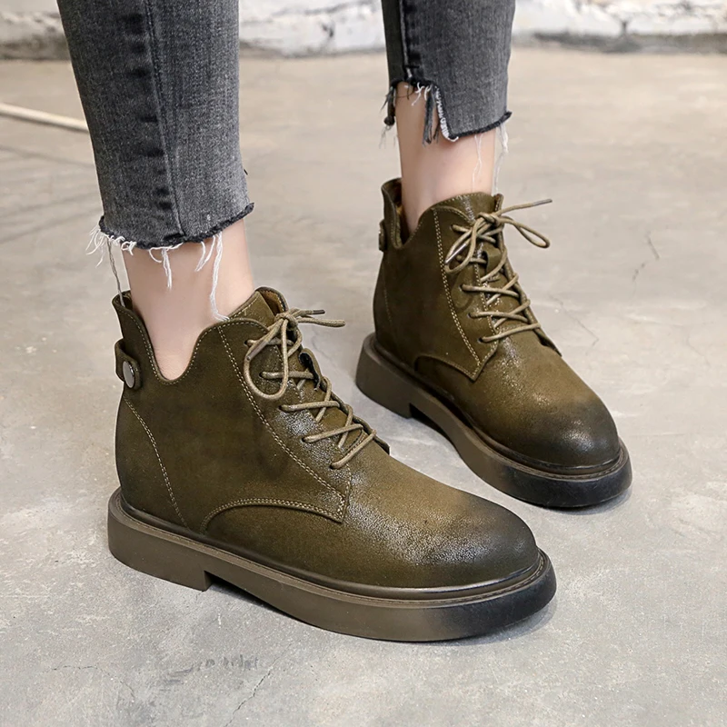 Женские Ботинки Ботильоны 2018 зимняя обувь на меху женские ботинки массивном