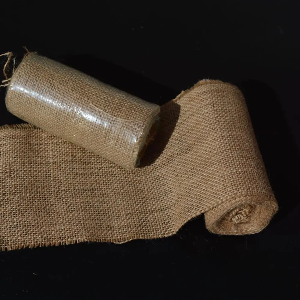3 ярда натуральная джутовая мешковиная лента Hessian деревенская искусственная