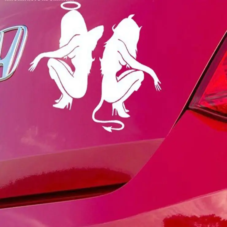 Алиавто Стайлинг автомобиля ангелы и демоны забавные автомобильные наклейки