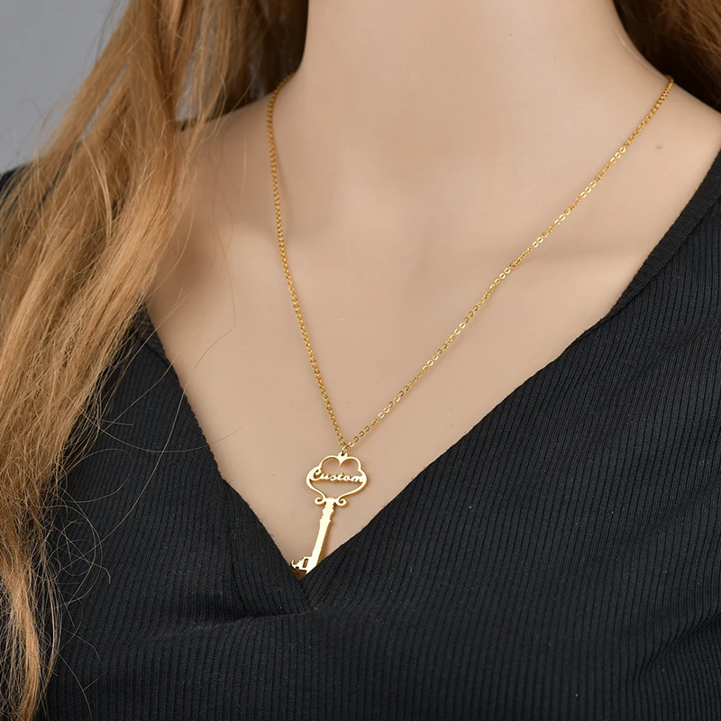 Ожерелье Nextvance из нержавеющей стали с именем ключа на заказ ожерелье