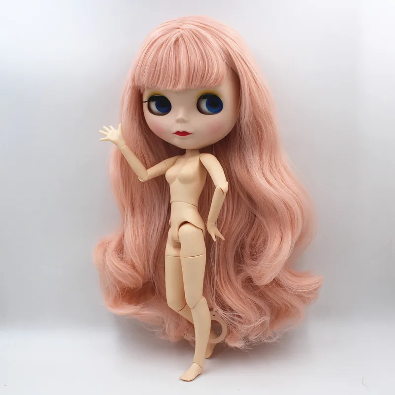 Кукла blyдевушка кукла Blyth розовая и персиковая новая 19 суставов матовый корпус 1/6