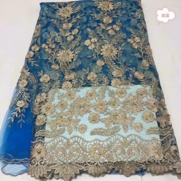 2019 последняя нигерийская Высококачественная расшитая золотым кружевом ткань