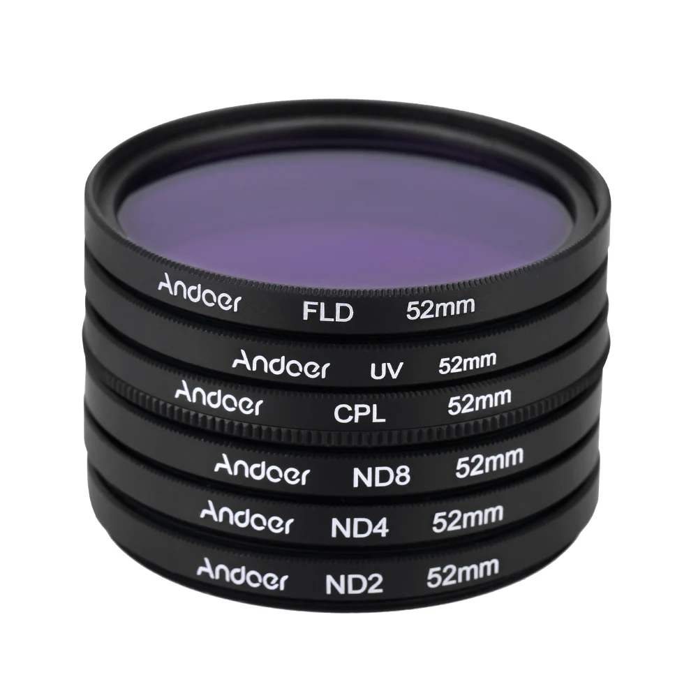 Набор фильтров для фотосъемки Andoer 52 мм UV + CPL FLD | Электроника