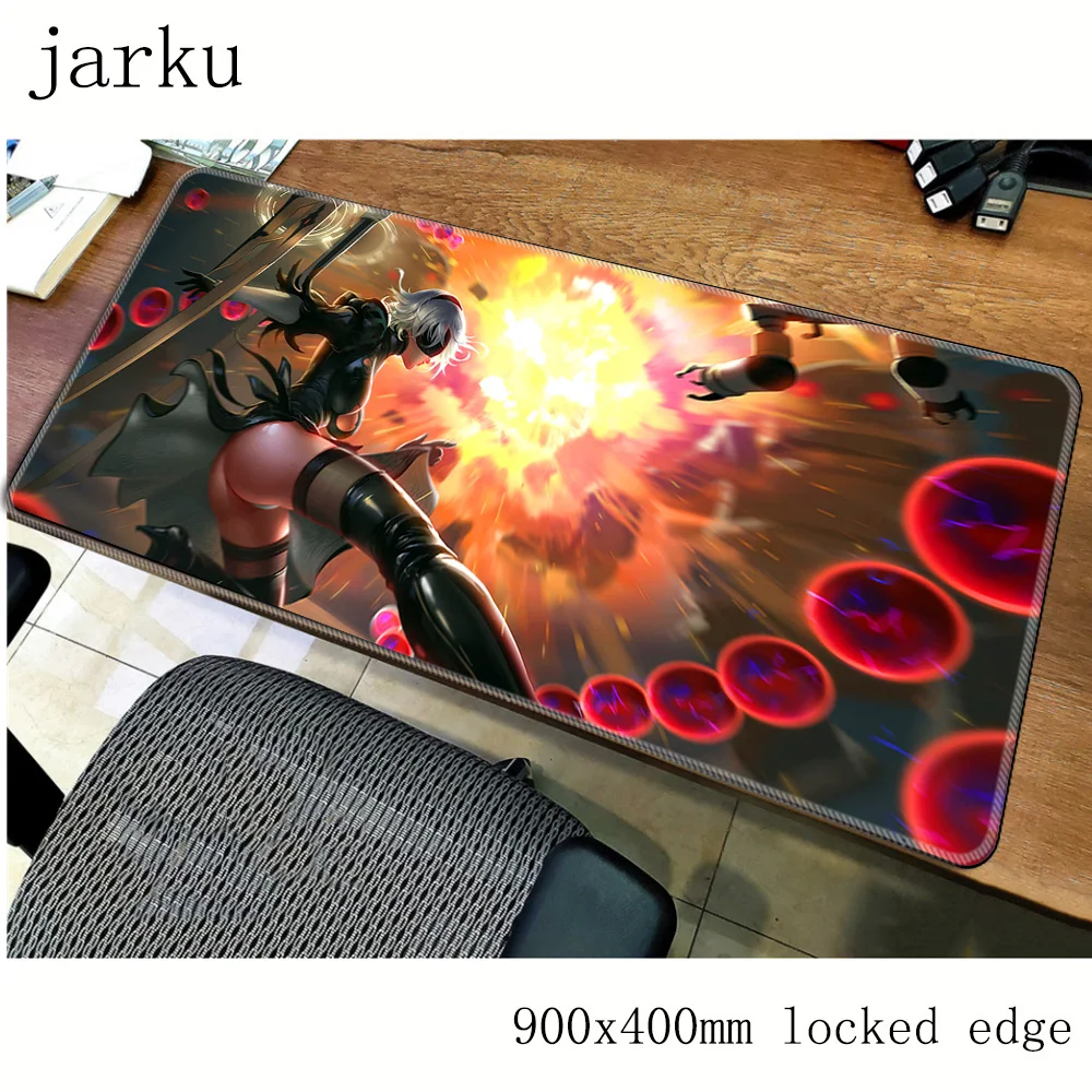 Nier automata коврик для мыши computador gamer mause коврик 900x400X2 мм Большой восхитительный Коврик Для Мыши Эргономичный гаджет офисный стол коврики
