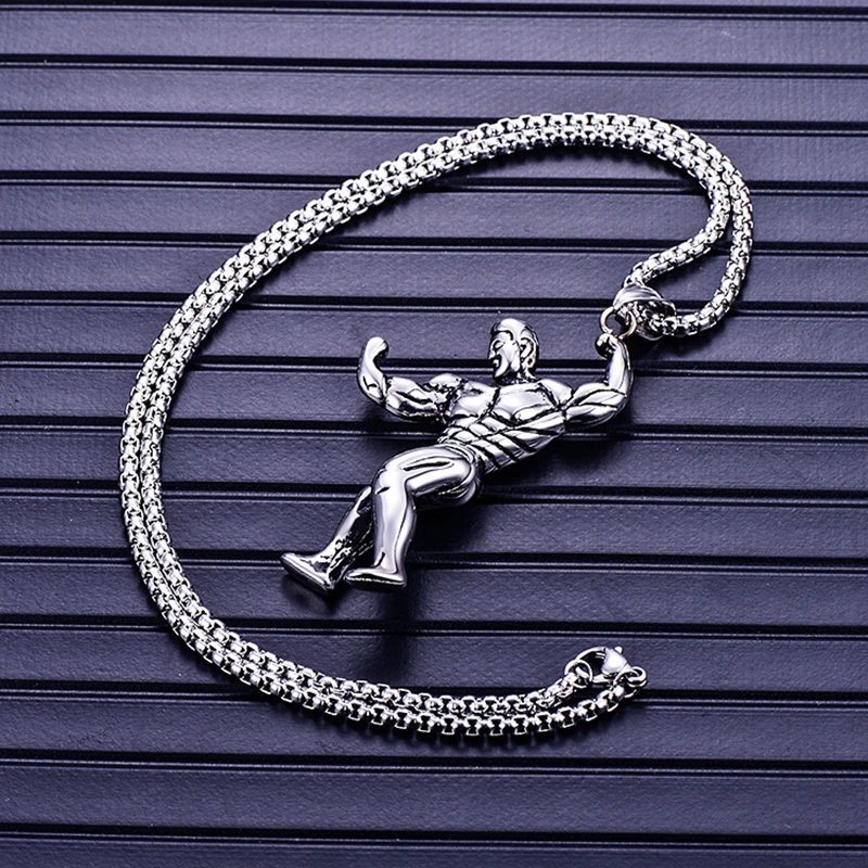 Хип Хоп рок Веселая мышечная Мужская подвеска ожерелья 2019 Новая Мода Kpop фигура