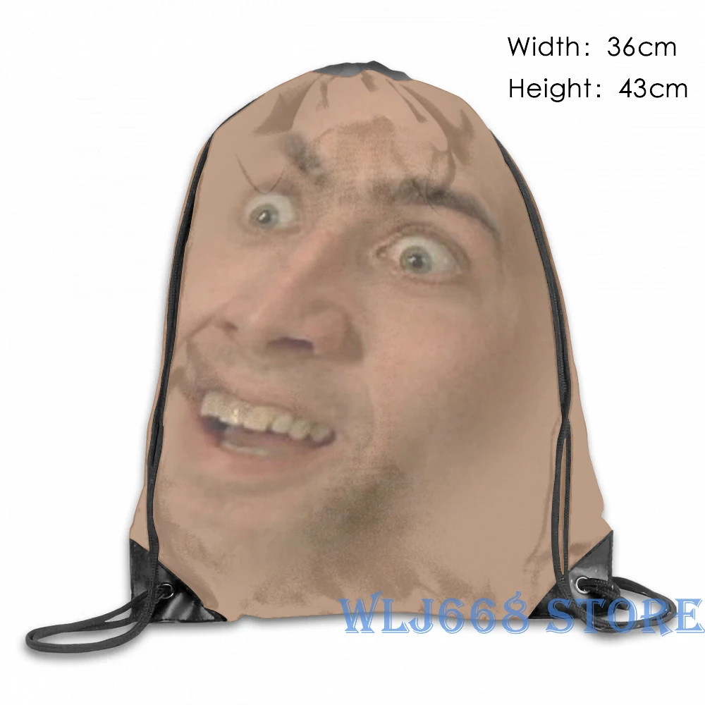 One Size Забавные сумки на плечо с графическим принтом для женщин Nicholas Cage с рисунком лица на одно плечо рюкзак для путешествий для мужчин спортивная сумка - Цвет: One Size