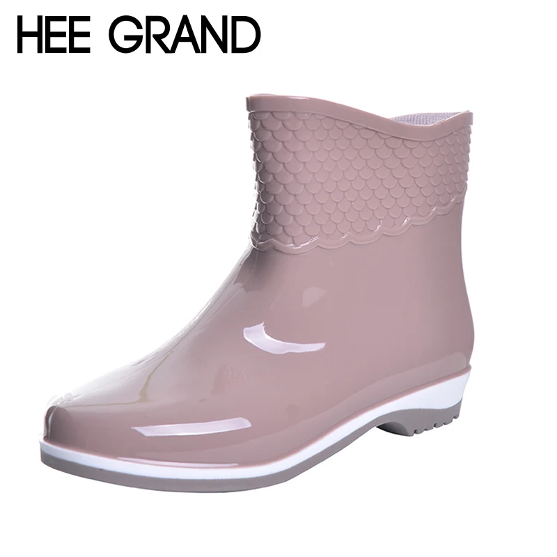 HEE GRAND/женские резиновые сапоги женские непромокаемые на плоской подошве XWX4400|rubber