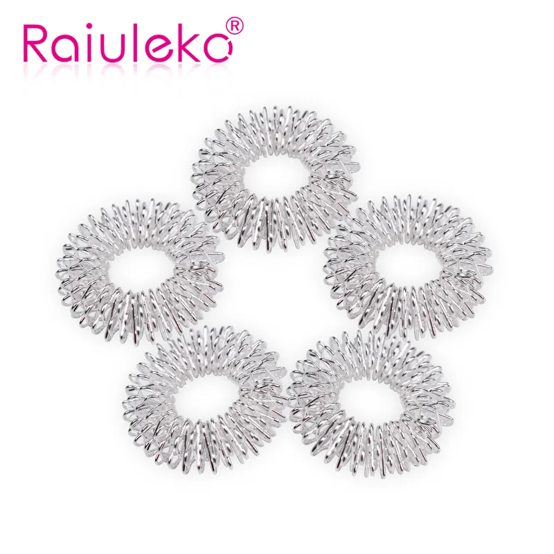 10 pcs 10 шт. серебряные кольца для массажа, иглоукалывания, пальцев, забота о здоровье, акупрессура, Массажер для рук, облегчение боли, снятие стресса, помощь во время сна, инструменты - Цвет: 10 pcs