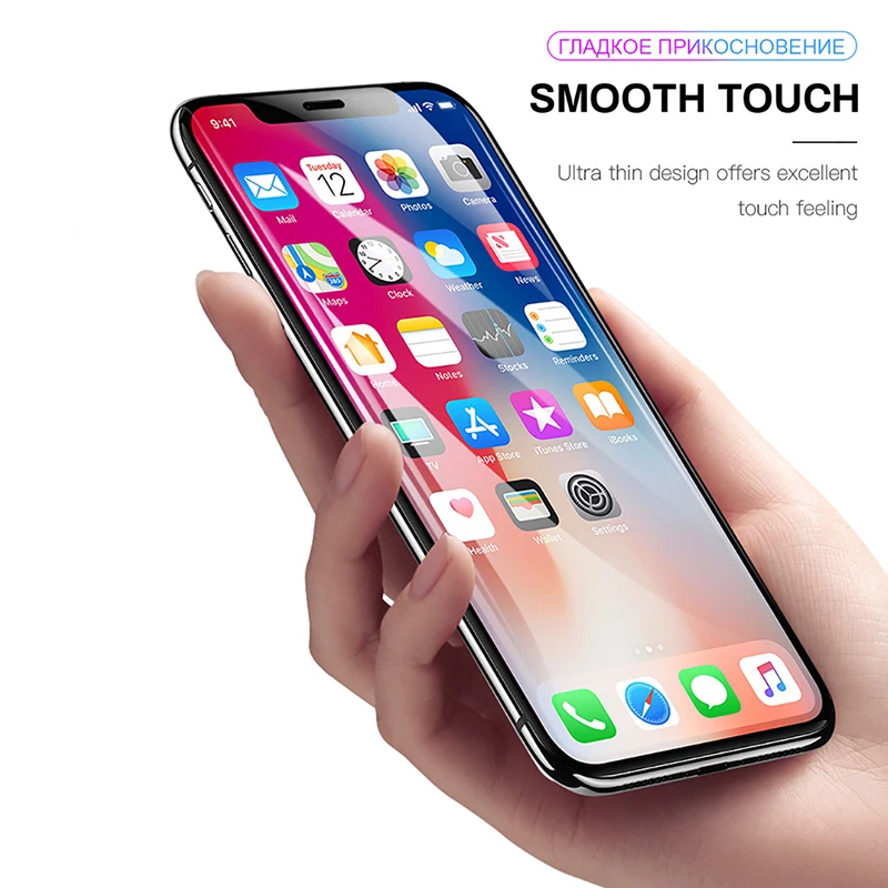 Для iPhone XR XS Max закаленное стекло 10D полное покрытие на 9H Защитная стеклянная