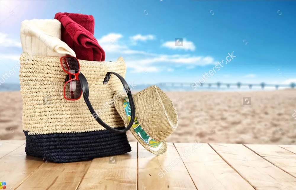 Обои с природным пейзажем деревянный стол море и пляж 3D фото для гостиной спальни