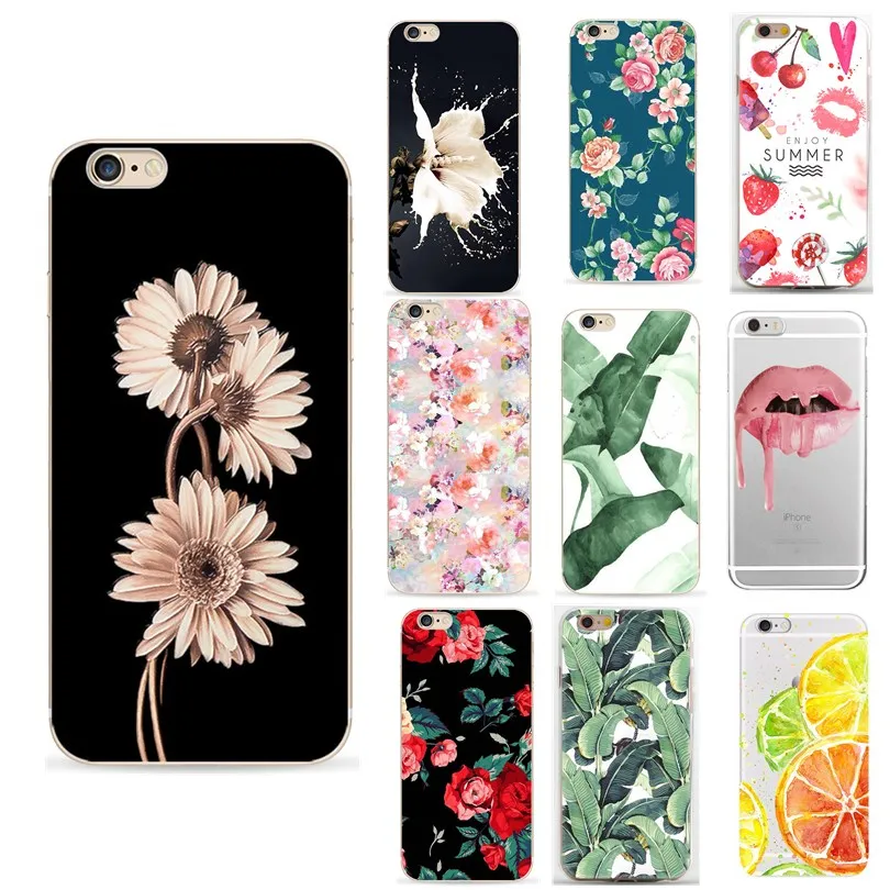 Floral Flower Fudna For Iphone X Case Luxury Funny Lip Phone 6 S Cover XS 8 7 Plus 6S 5 5S SE Cases |