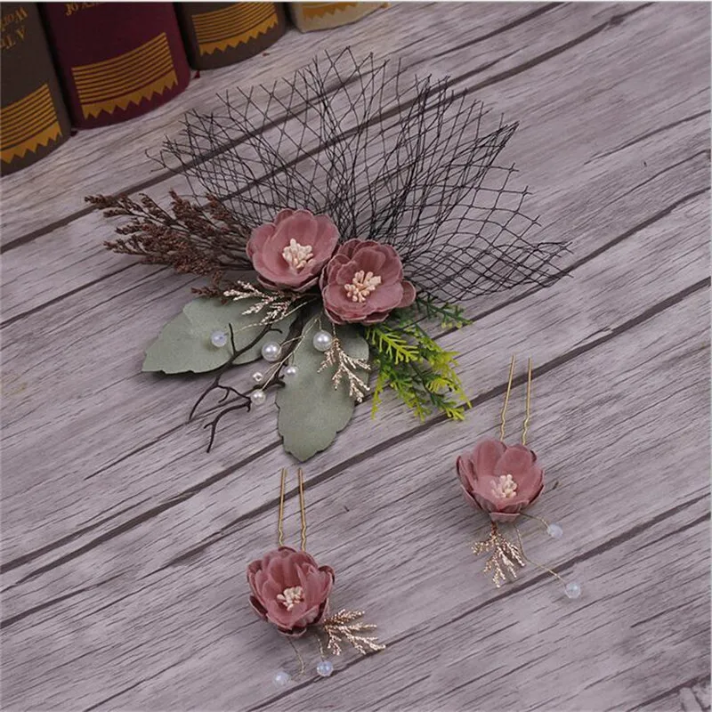 CC украшения для волос Тиара Свадебные аксессуары шт. 3 набор шпильки ручной