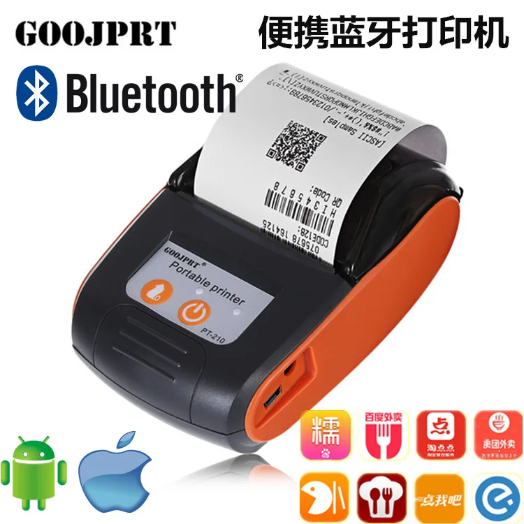 58 мм Портативный беспроводной Bluetooth i термальный принтер голод, takeway штрих-код печать билетов Поддержка Windows IOS Androd
