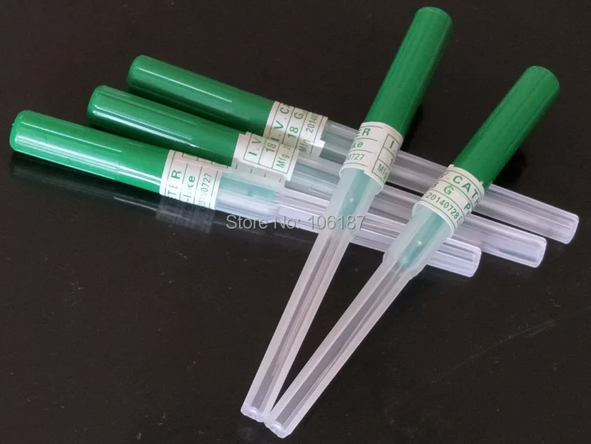 9 шт. 18G I.V. Спицы для пирсинга с катетером|piercing needle|catheter piercingcatheter needle |