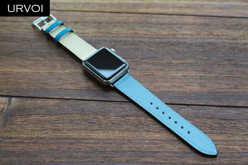 URVOI кожаный ремешок для apple watch series 5 4 3 2 1 один тур для наручных часов iwatch, плечевой ремень на запястье с классическим дизайном Nior 40/44 мм