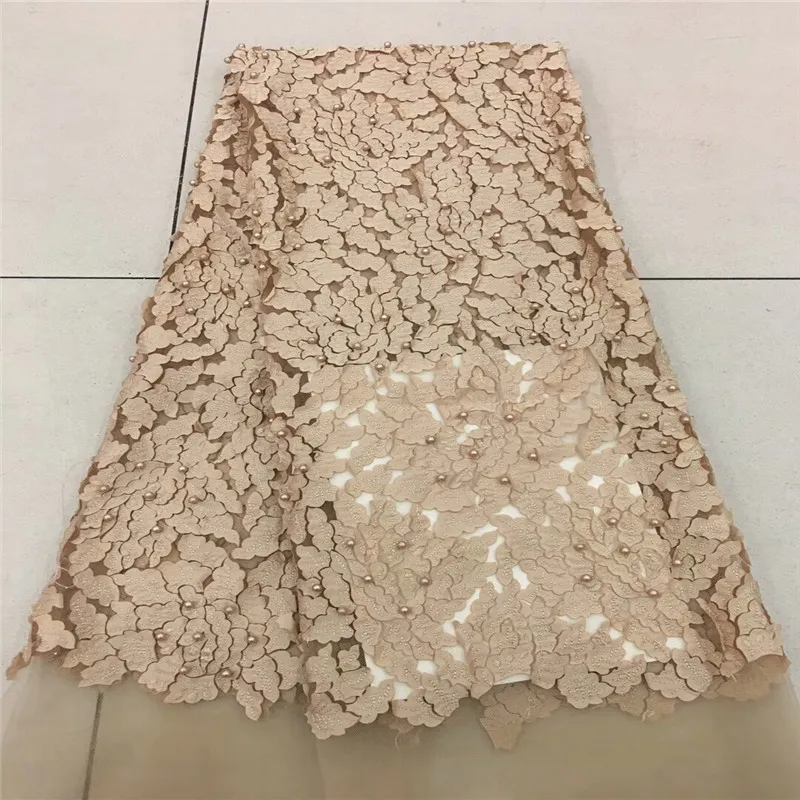 Cassiel Pink Nigerian French Lace Fabrics 2019 African Tulle Fabric High Quality Wedding For Dress | Дом и сад