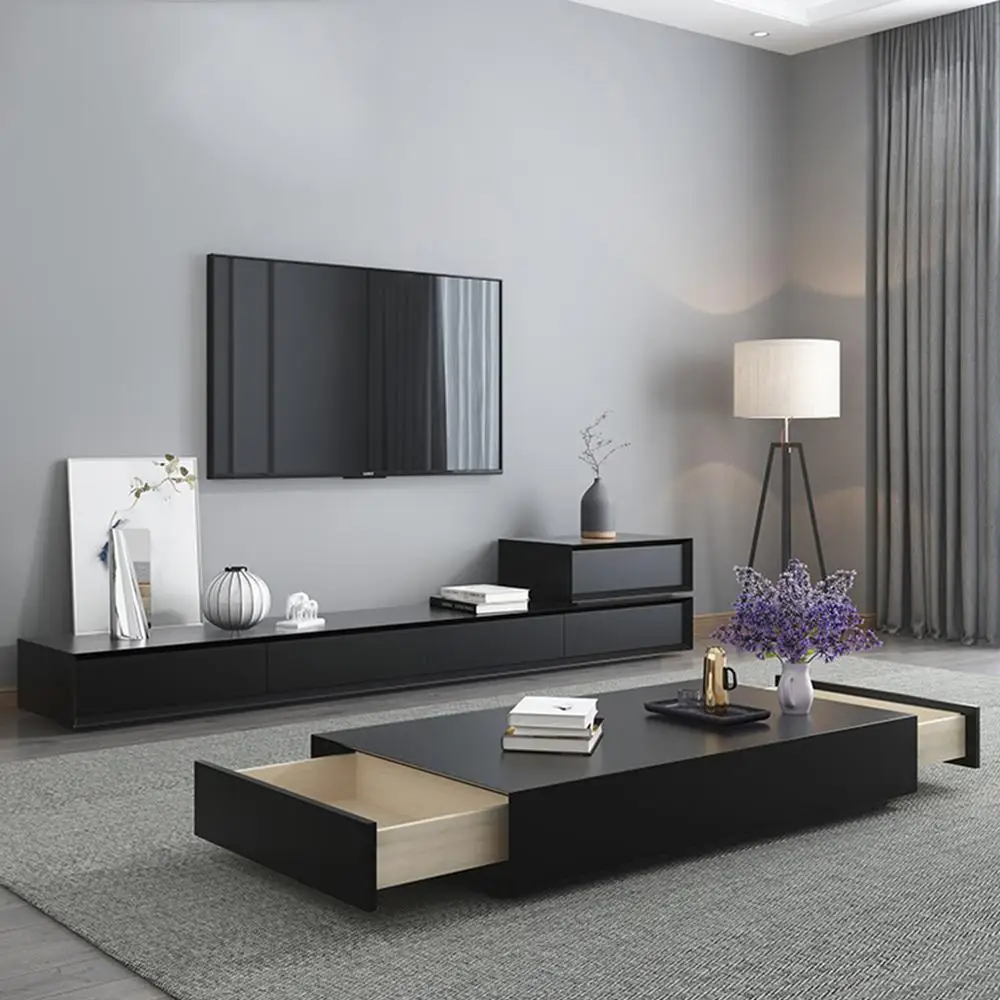 Чайный столик деревянный дизайн гостиная ТВ монитор Стенд mueble мраморный Кожаный шкаф с овальным краем+ тумба под телевизор+ журнальный столик