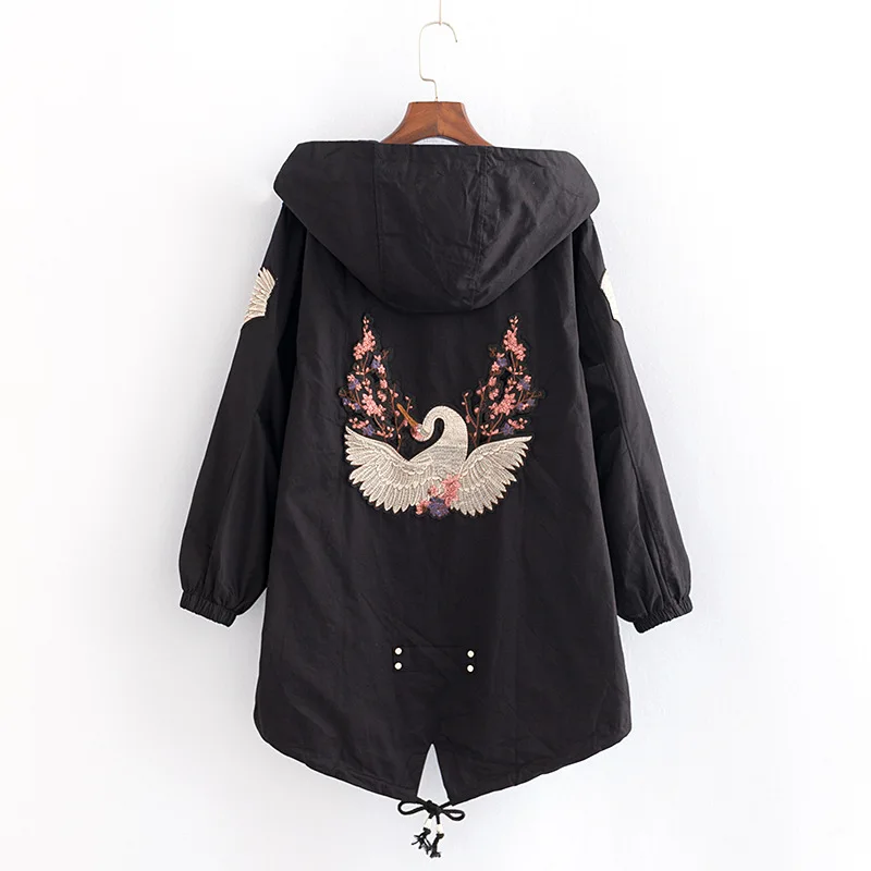 Женский Повседневный тренчкот S41 модная ветрозащитная верхняя одежда модель 4XL