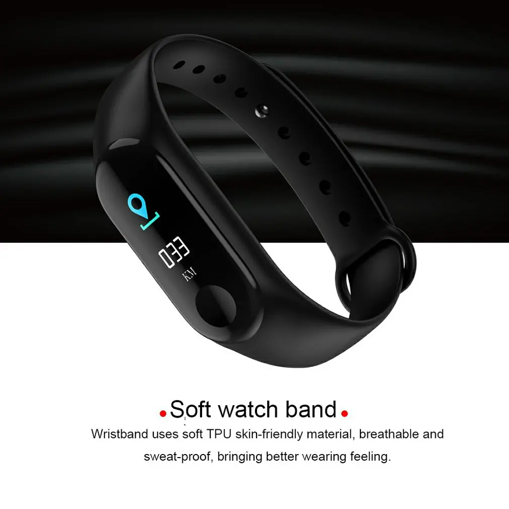 M3 умный Браслет синхронный шагомер контроллер сна Мониторинг вызова напоминание