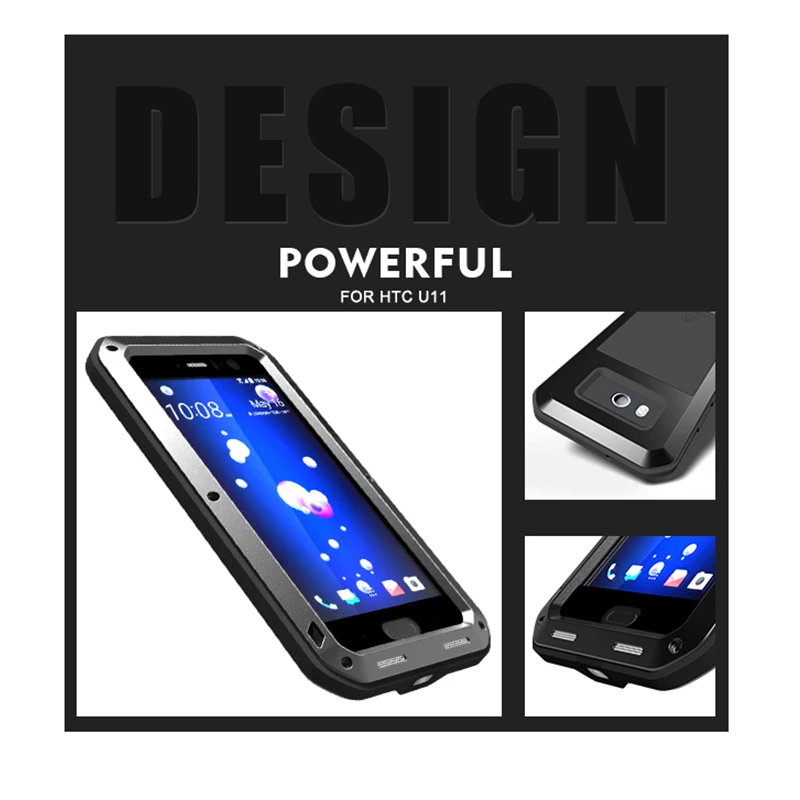 Металлический Чехол LOVE MEI для HTC U11 мощный алюминиевый защитный противоударный