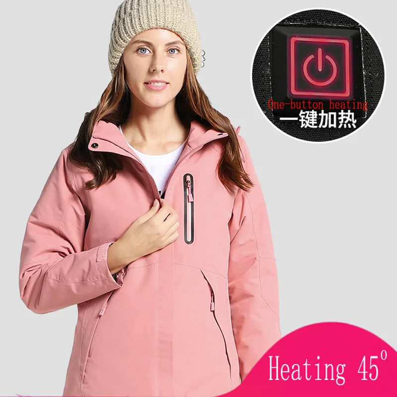 Новинка мужские и женские куртки с USB подогревом зимние термальные пуховые парки