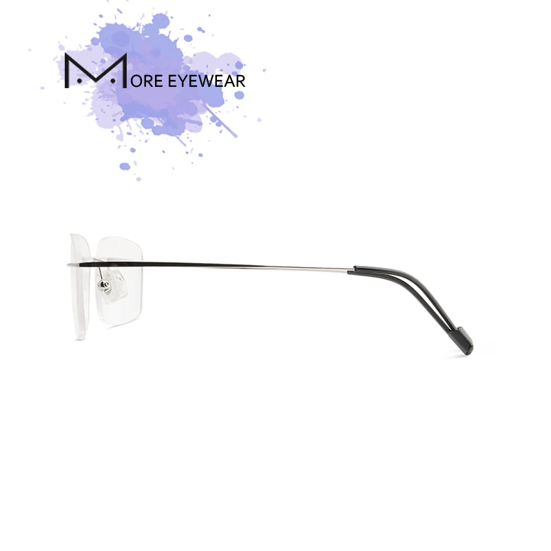 019/021 Men Rimless Glasses Frame Prescription Eyeglasses Optical Lens Ultralight Vintage Titanium durable frame |