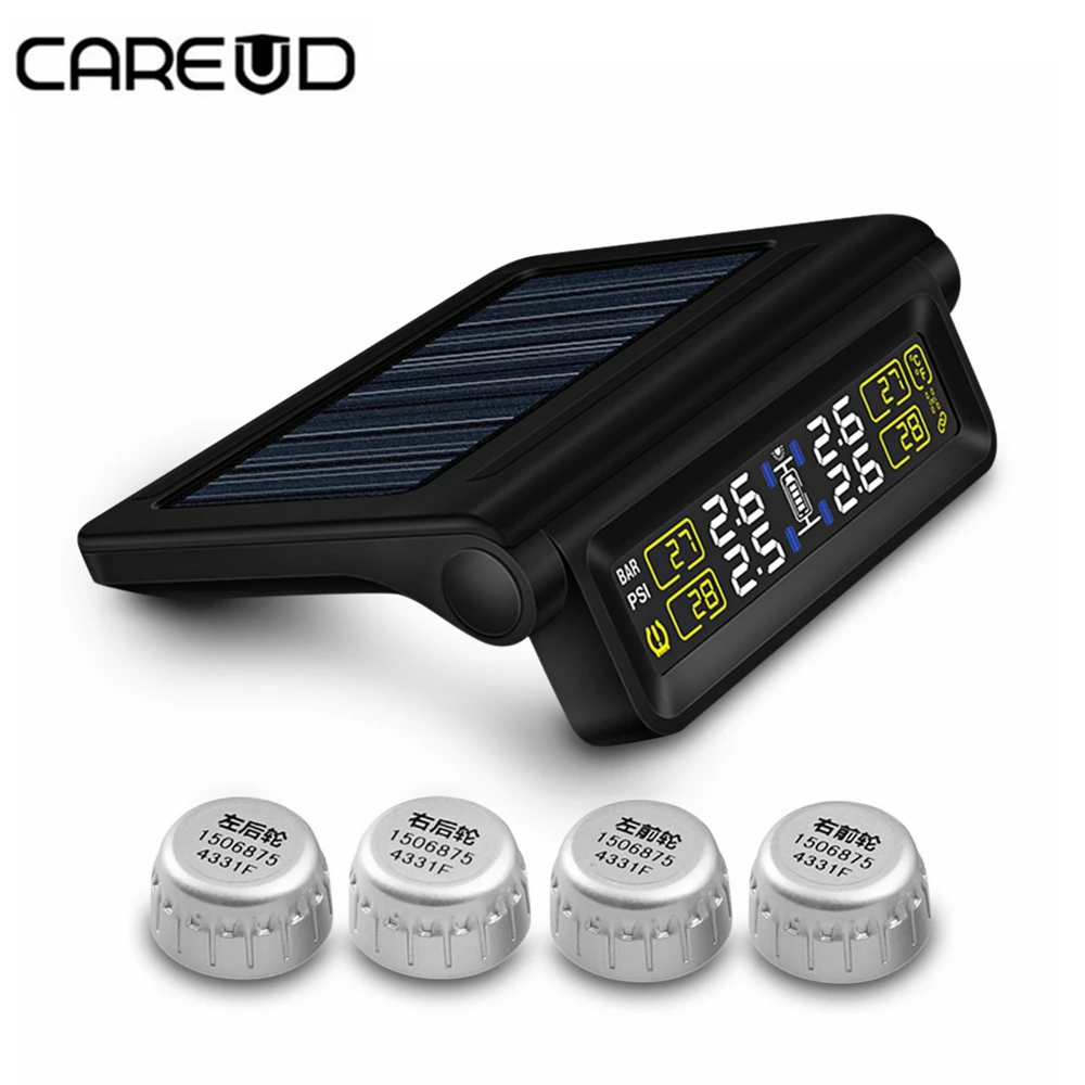 Автомобиль TPMS панели солнечные зарядка через usb беспроводной шин давление