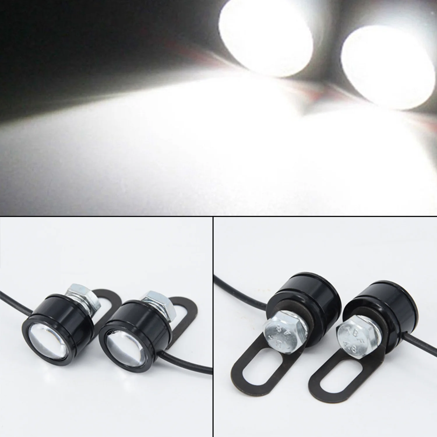 2 шт. 12v мотоцикла и велосипеда белый Светодиодный прожектор фара противотуманная фара лампа