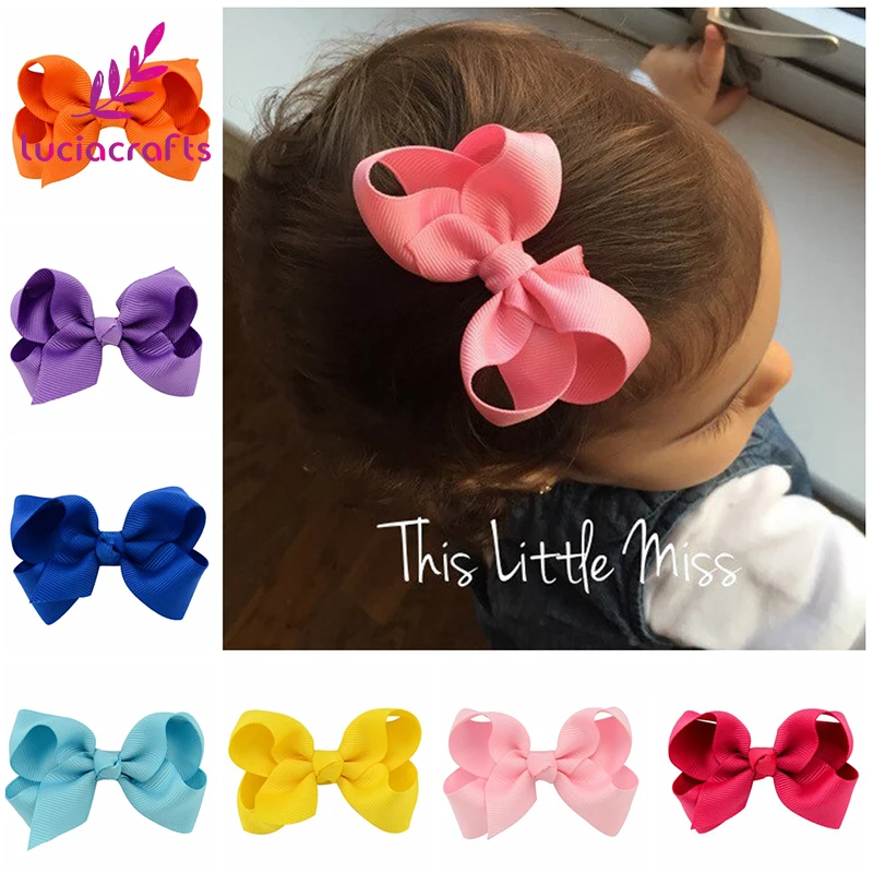 Lucia Crafts Grossgrain бант для волос девочек с зажимом аксессуары детей