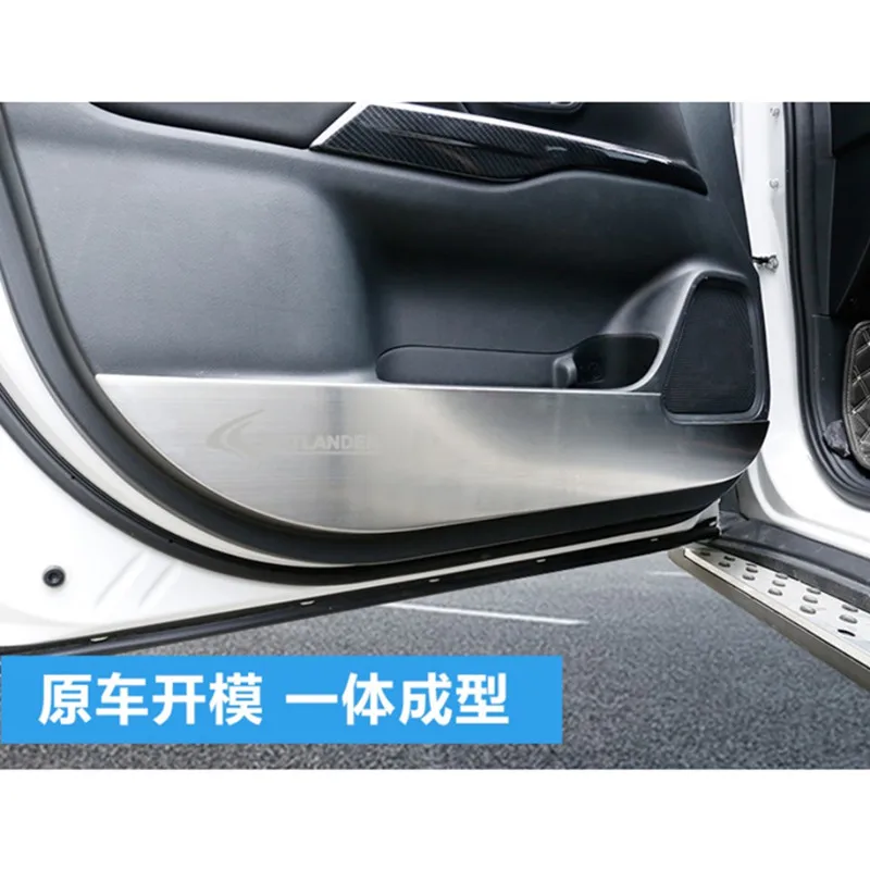 

FOR MITSUBISHI outlander 2013-2018 stainless steel 4PCS decorative door anti-kick panel decorative car sticker accessories