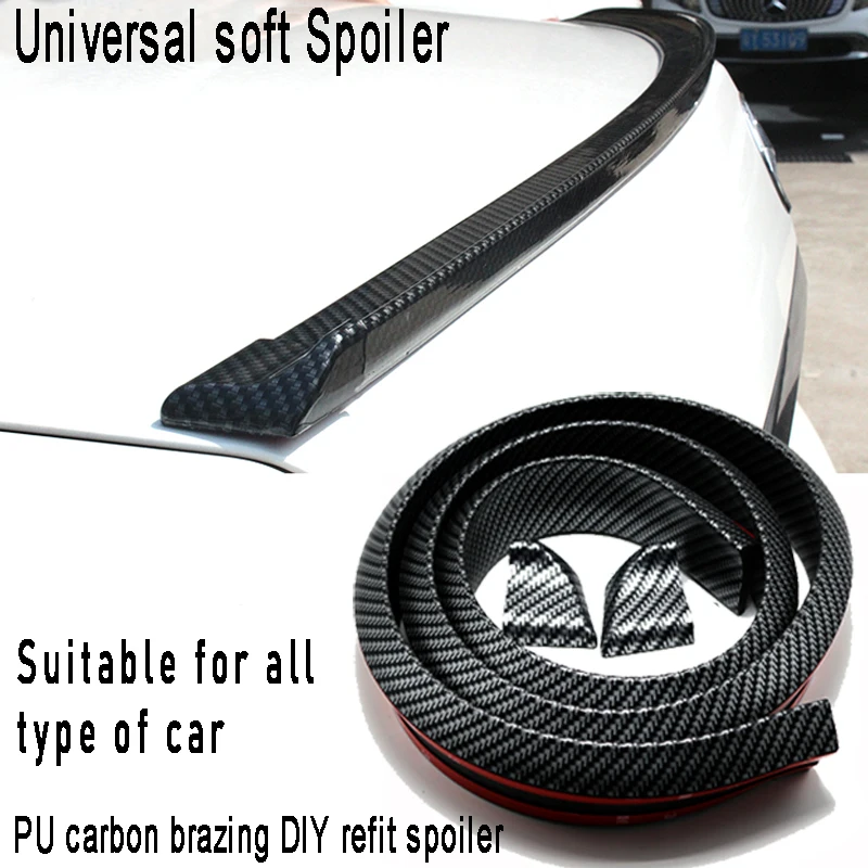 Универсальный автомобильный спойлер для пайки мягкий из искусственной кожи и