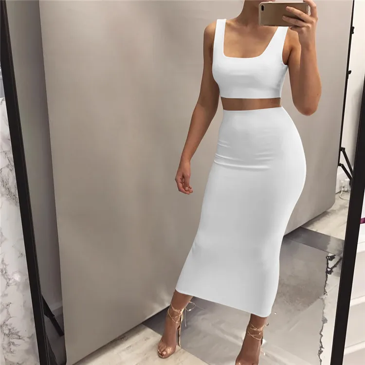 2018 осенне зимние женские комплекты сексуальные без рукавов 2 шт короткий топ на