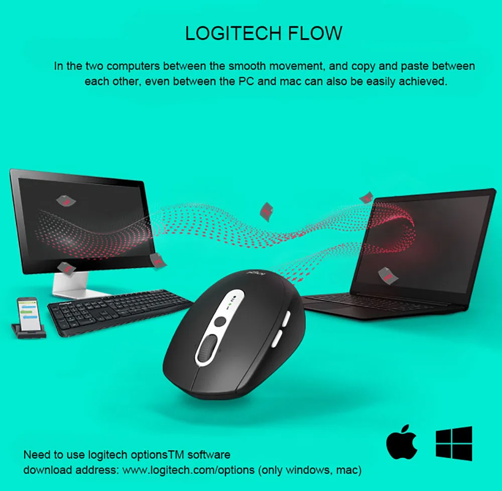 Logitech серый M590 Бесшумная беспроводная bluetooth мышь двойной режим Nano приемник без упаковки для розничной продажи