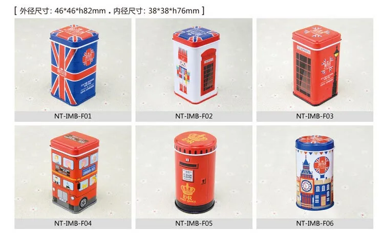 18 шт./лот! Новая модель Лондонский стиль storganizer коробки жестяная коробка