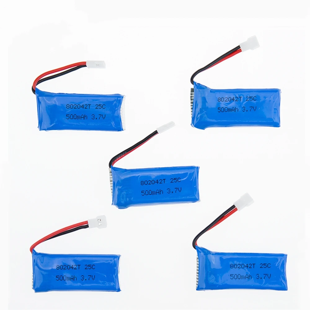 5 шт. 3 7 V 500mAh Li-Po батарея с зарядным устройством для Hubsan H107 H107C JXD385 H107P U816 серии Wltoys