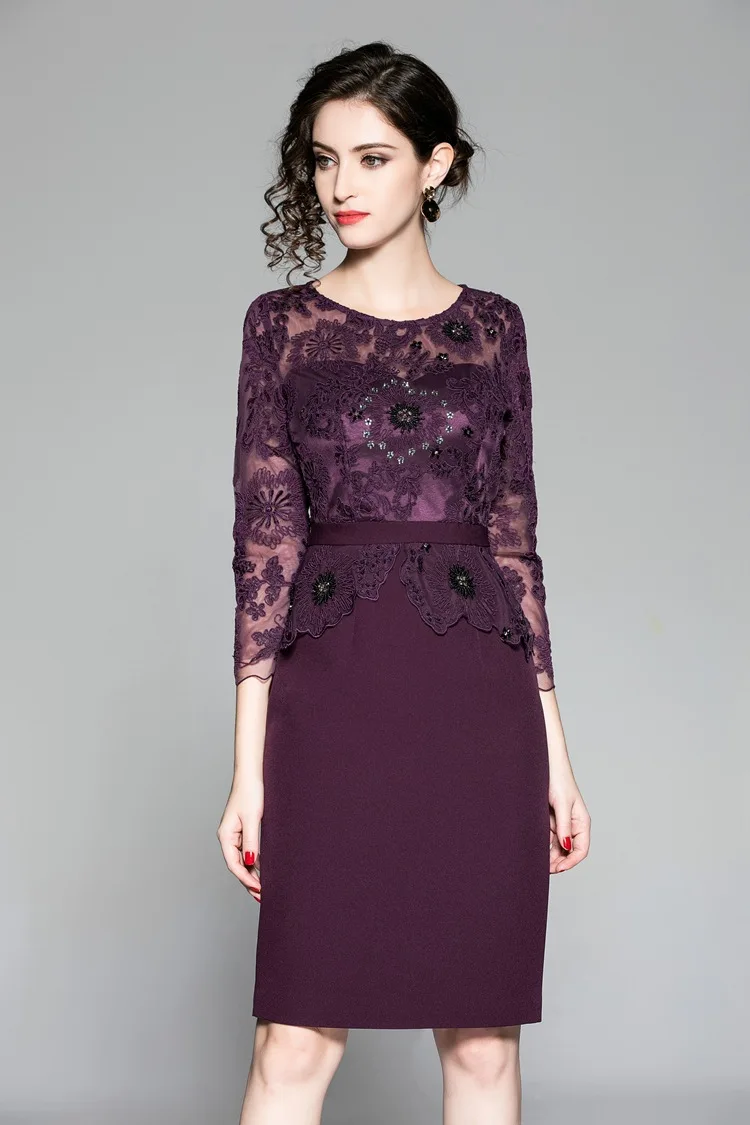 Vestidos De Festa, осенне-зимние Модные Коктейльные Вечерние женские платья, Тюлевое кружевное платье-футляр с вышивкой в стиле пэчворк
