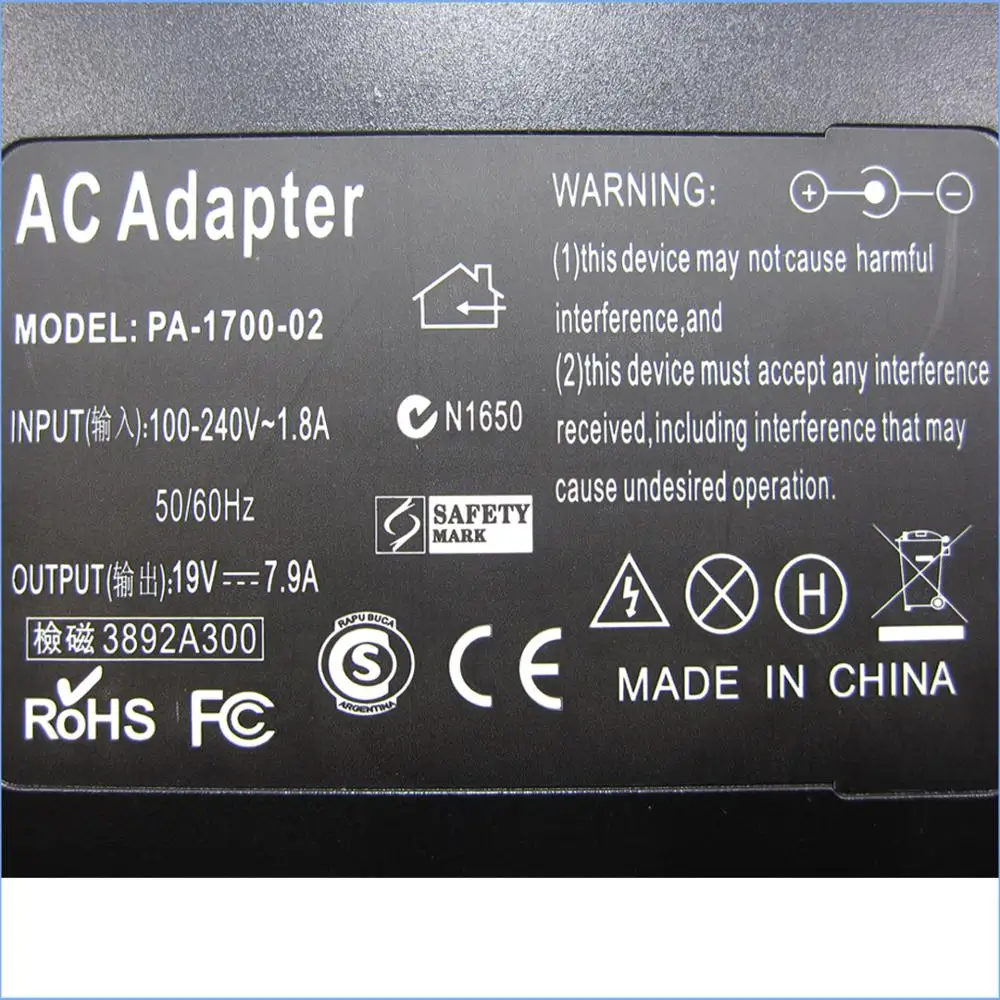 19 V 7.9A 150 W ноутбук зарядное устройство Запчасти для Acer Aspire Travelmate/hp блок питания