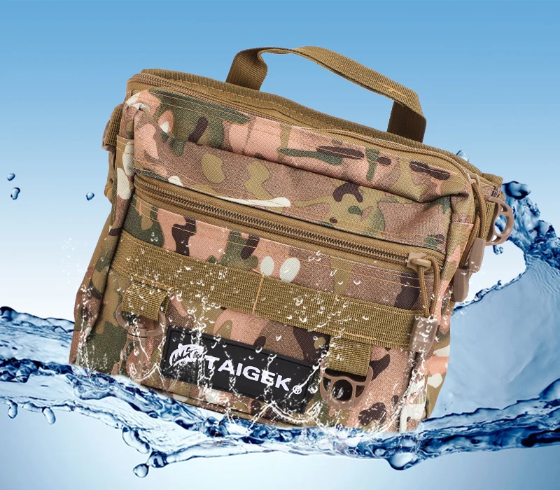 TAIGEK Portable Multifunction Canvas Fishing Lure Reel Shoulder Waist Backpack Bag rod package | Спорт и развлечения