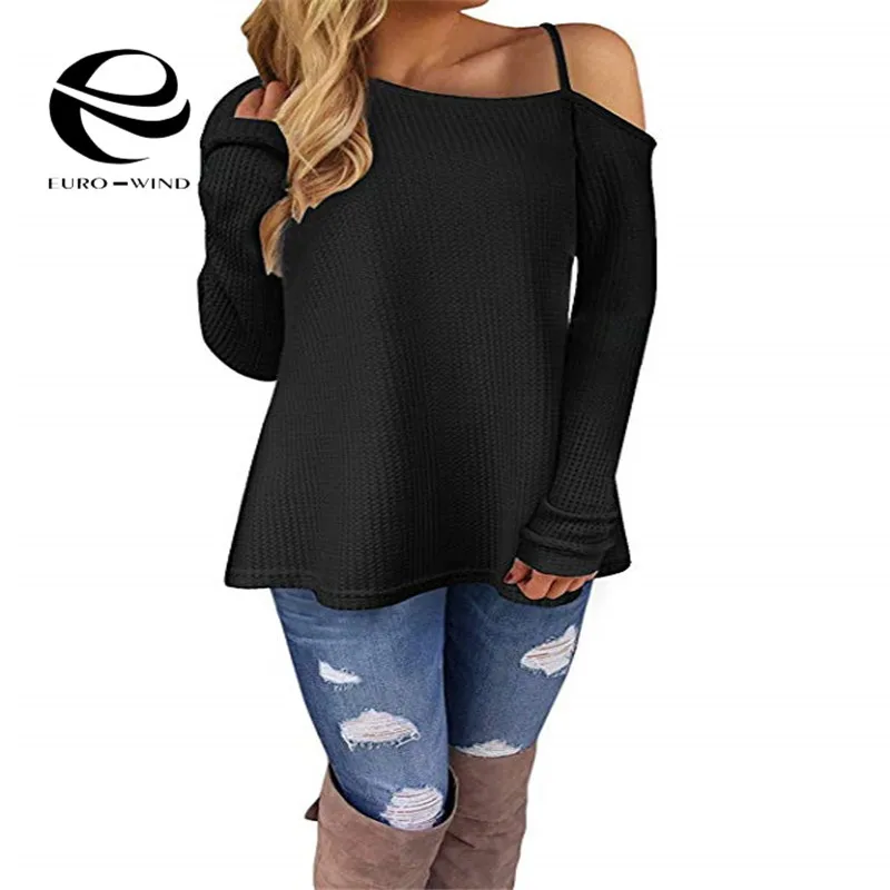 2019 New Autumn Winter Knitted Women Sweaters Pullovers Long Sleeve Off Shoulder Sweater Slim Pull Femme Jumpers Sueter Mujer | Женская