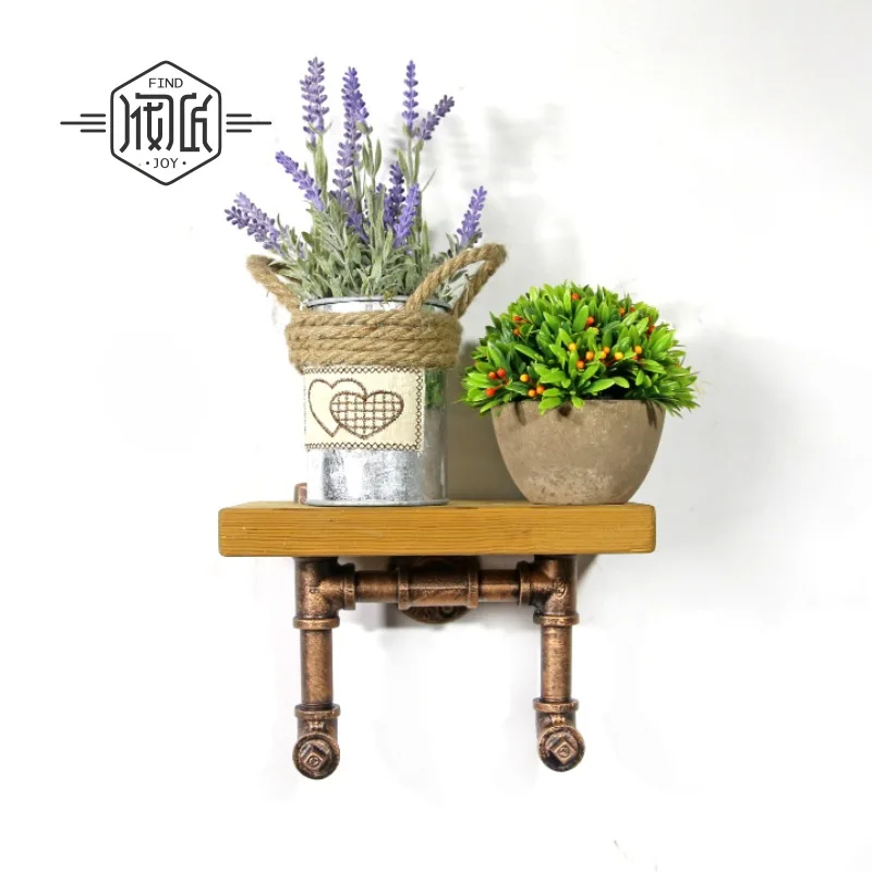 Чердак промышленный деревянный книжный шкаф полка трубы винтажная Ретро