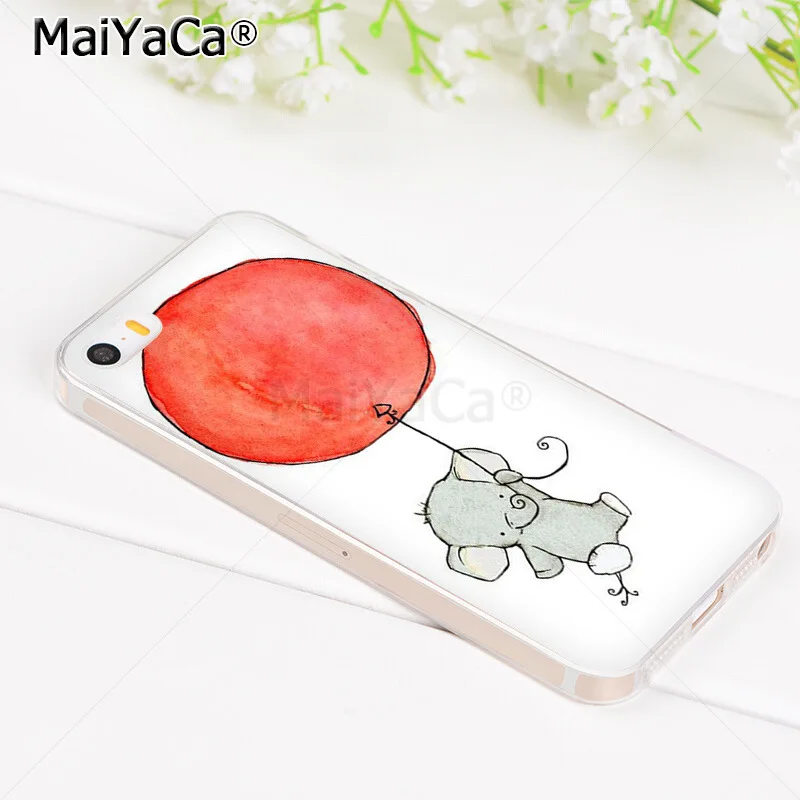 MaiYaCa слон питомник Искусство Слон прекрасный телефон аксессуары чехол для iPhone 8