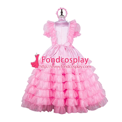 Горничная Сисси атласное платье Запираемая униформа косплей костюм на заказ [G2259]