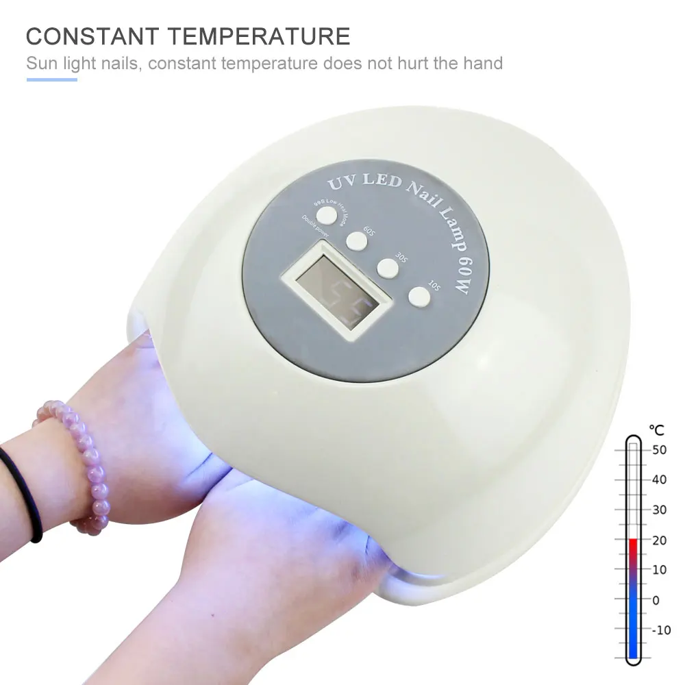 NOQ SUN5 Plus УФ светодиодный Max60W светильник для сушки ногтей терапия лампа для лечения маникюра Ультрафиолетовый 30 светодиодный s для гель-лака с таймером