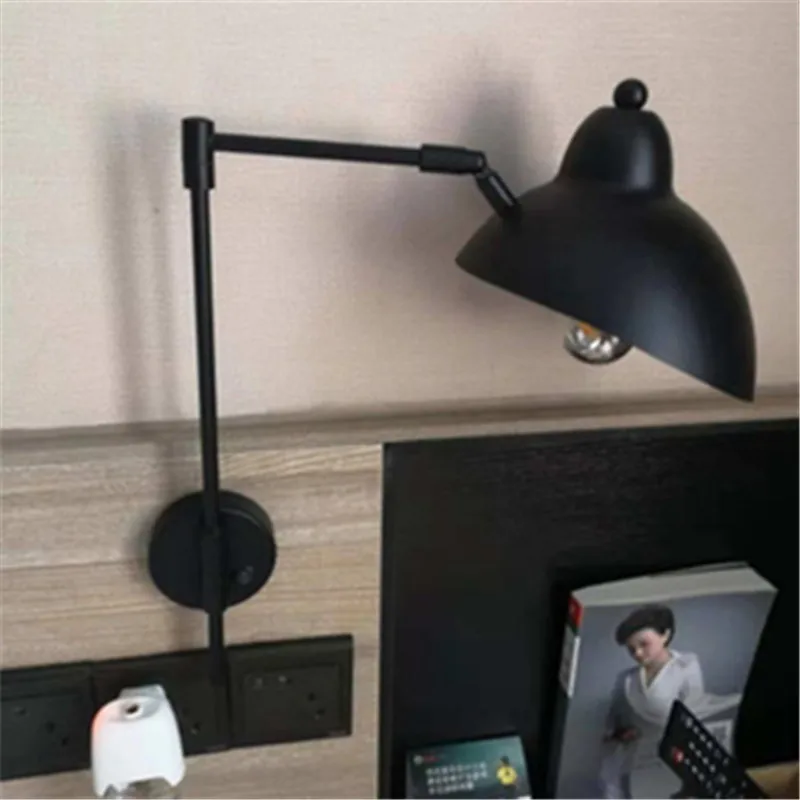 Nordic Loft Post-Modern Apartment Wrought Iron Wall Lamp Adjustable Rotating Exhibition Hall Hotel Engineering Lamps | Освещение