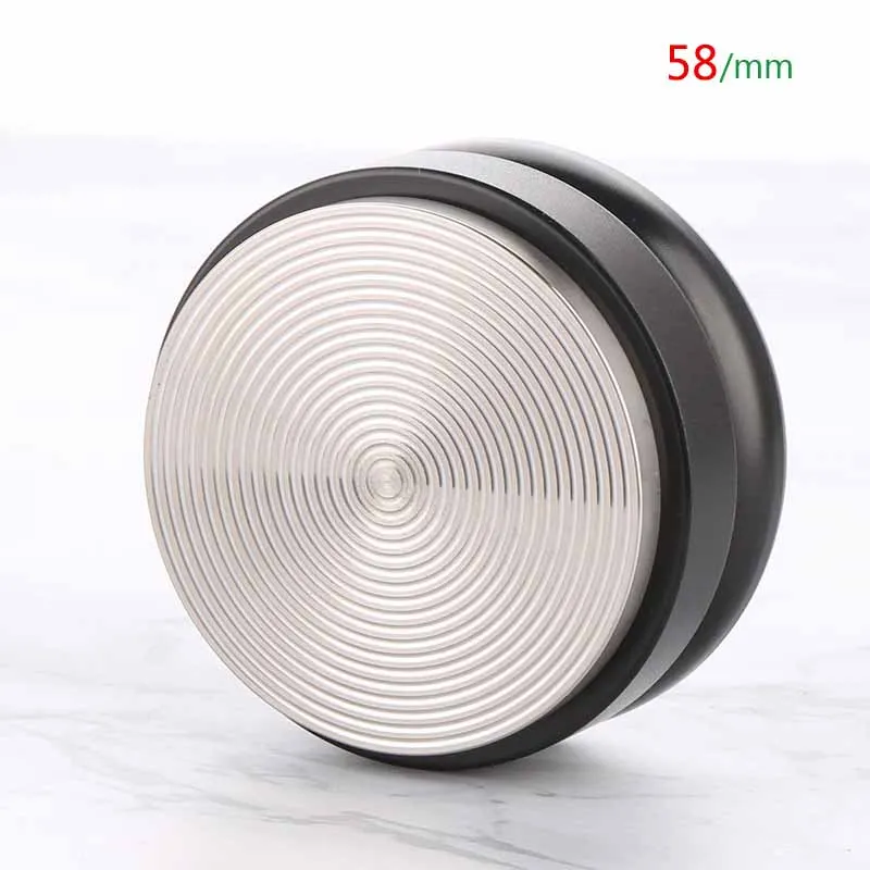 black 58mm luo wen Трамбовочная 58/51 мм нержавеющая сталь эспрессо кофе выравниватель Дозирующее кольцо коробка стук аксессуары бариста кухонные инструменты - Цвет: black 58mm luo wen