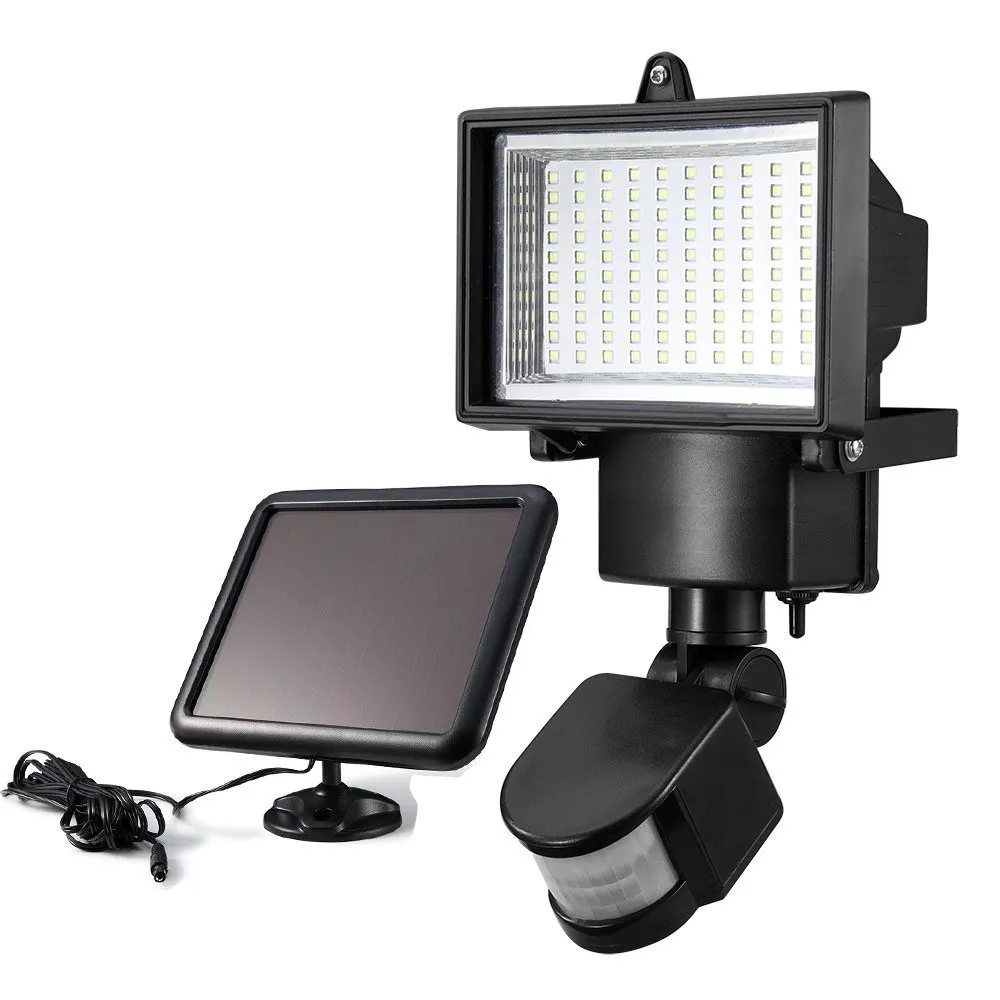 Солнечная силовая панель 100 SMD светодиодный светильник с датчиком движения для улицы, сада, двора, уличной дорожки, Ландшафтная лампа, прожектор, светильник