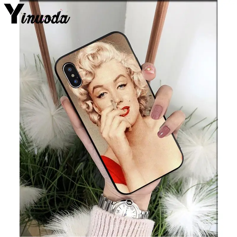 Yinuoda Мэрилин Монро шаблон ТПУ мягкий сотовый Чехол для телефона для Apple iPhone 8 7 6 6S Plus X XS MAX 5 5S SE XR мобильные телефоны