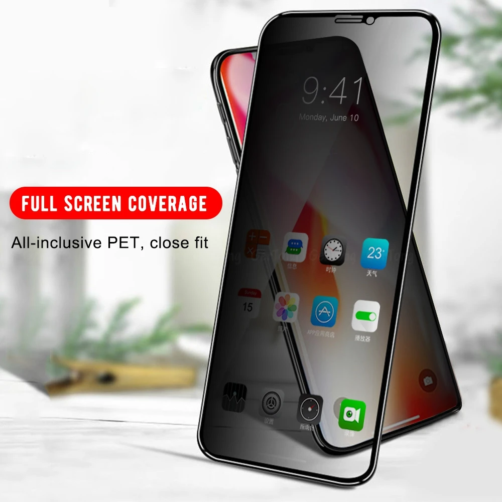 Защитное закаленное стекло для защиты экрана iPhone X XR XS MAX 7 6 6S 8 Plus полное защитное