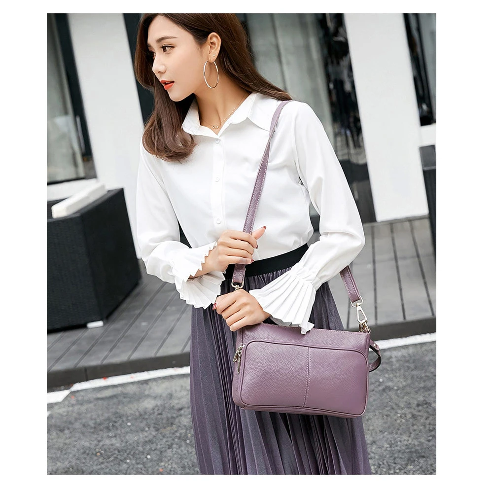 HMILY женская сумка-мессенджер из натуральной кожи сумка Милая натуральная кожа на